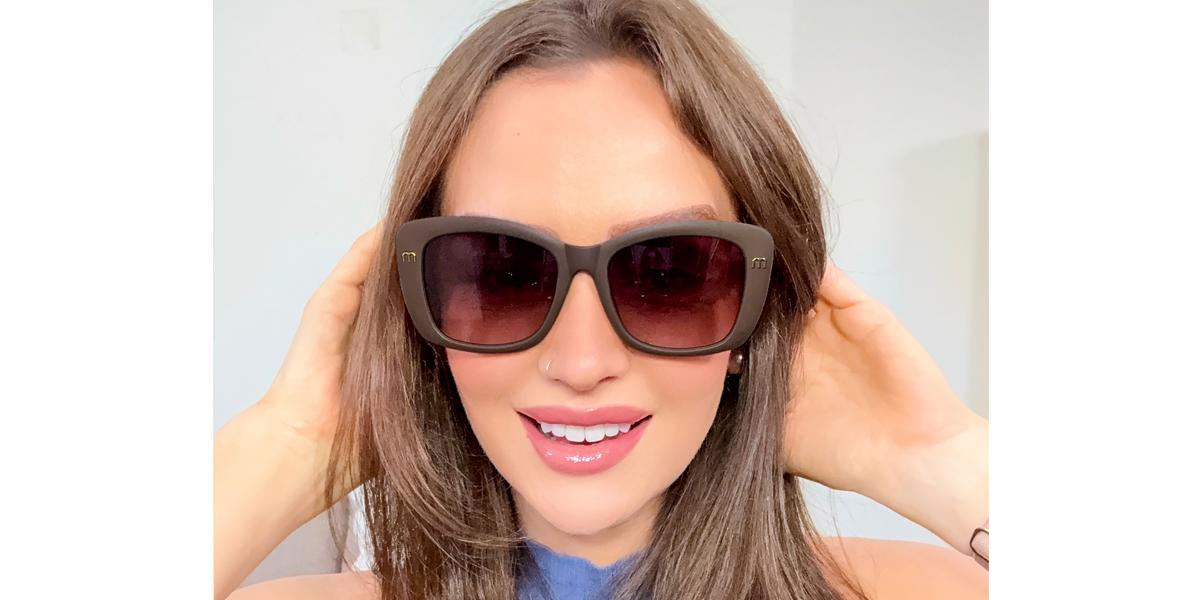 Brown Oval Hipster TR90 Eyeglasses