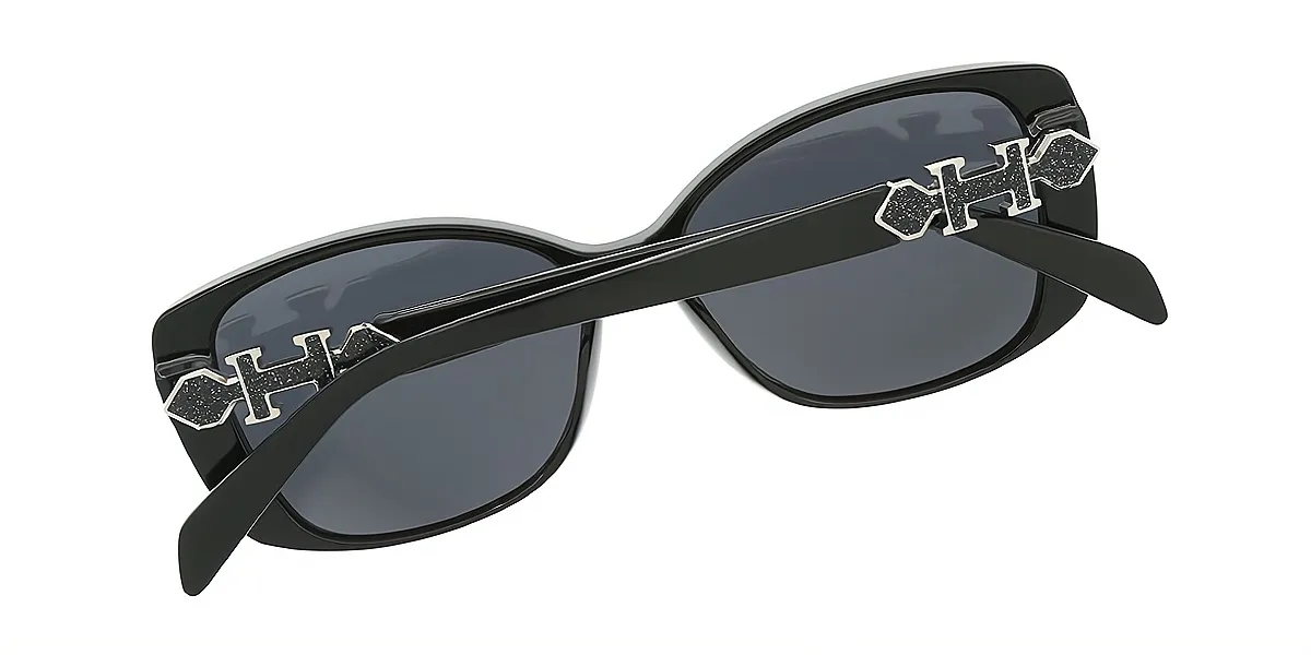 Black Oval Hipster TR90 Eyeglasses