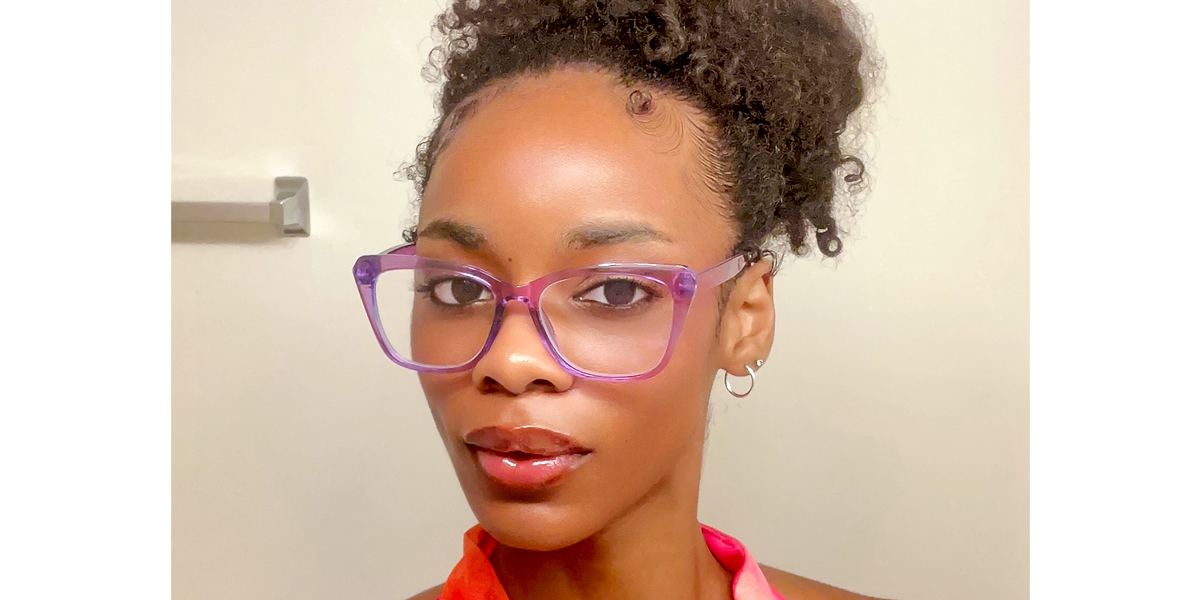Purple Butterfly Simple Hipster TR90 Eyeglasses