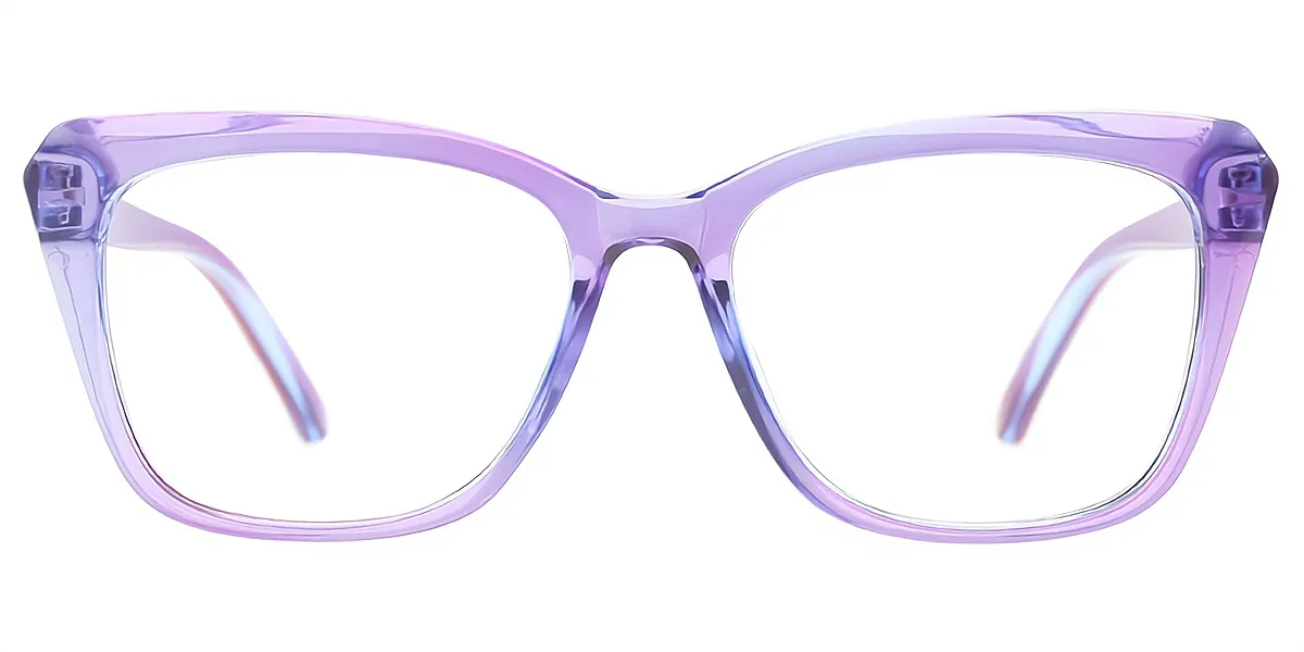 Purple Cat Eye Simple Hipster TR90 Eyeglasses