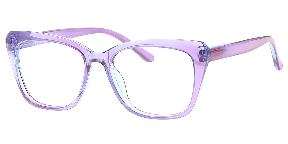 Purple Cat Eye Simple Hipster TR90 Eyeglasses