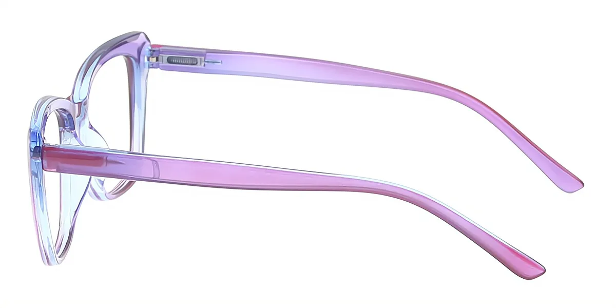 Purple Cat Eye Simple Hipster TR90 Eyeglasses