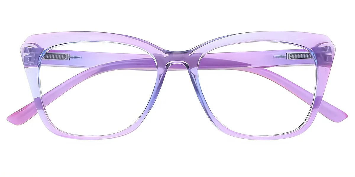 Purple Cat Eye Simple Hipster TR90 Eyeglasses