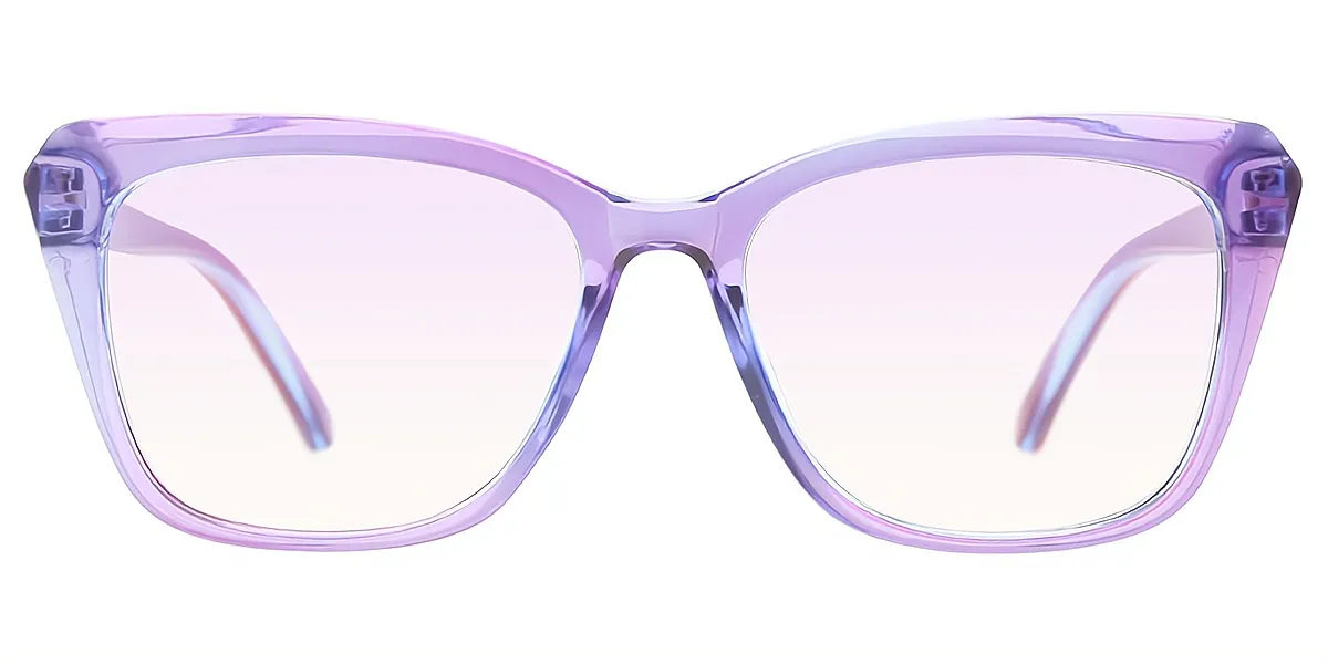 Purple Cat Eye Simple Hipster TR90 Eyeglasses