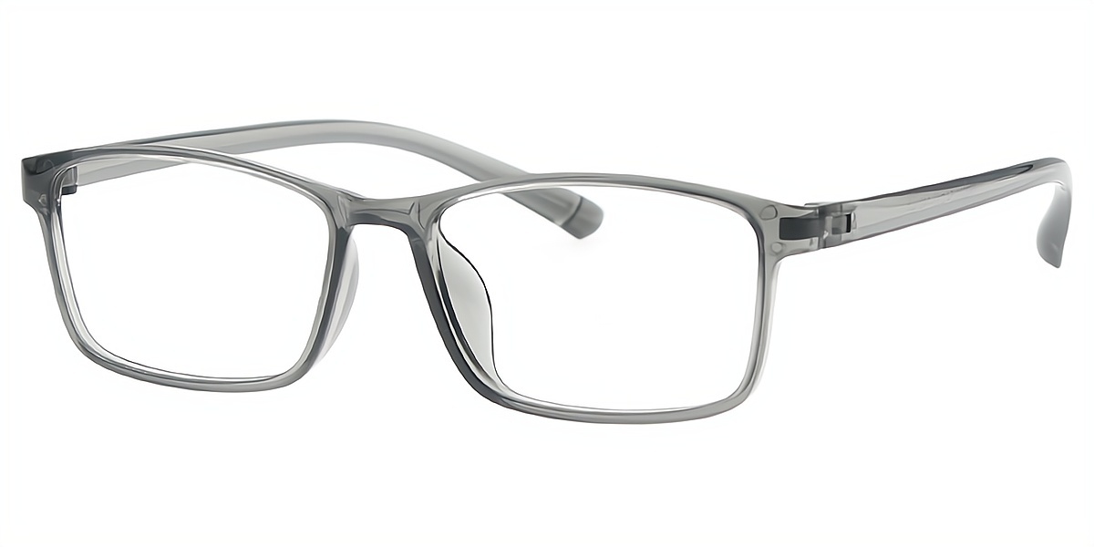 Gray Rectangle Classic TR90 Eyeglasses
