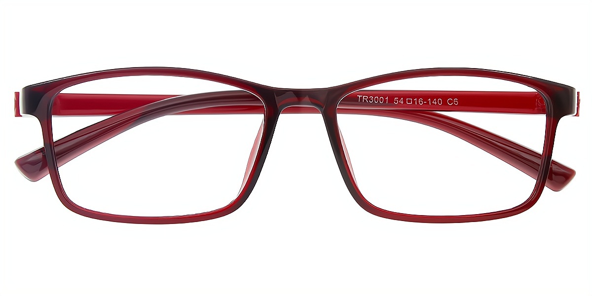 Red Rectangle Classic TR90 Eyeglasses
