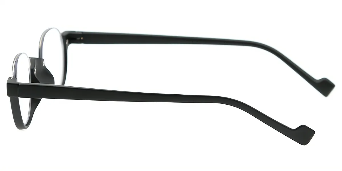 Black Round Retro TR90 Eyeglasses