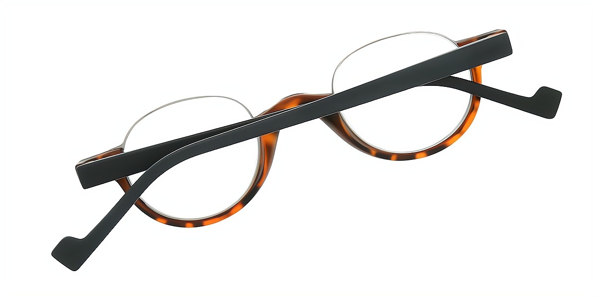 Tortoise Round Retro TR90 Eyeglasses
