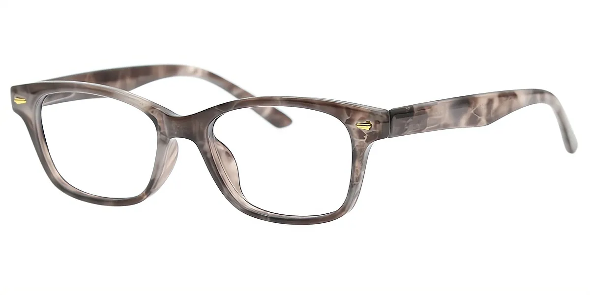 Gray Rectangle Retro TR90 Eyeglasses