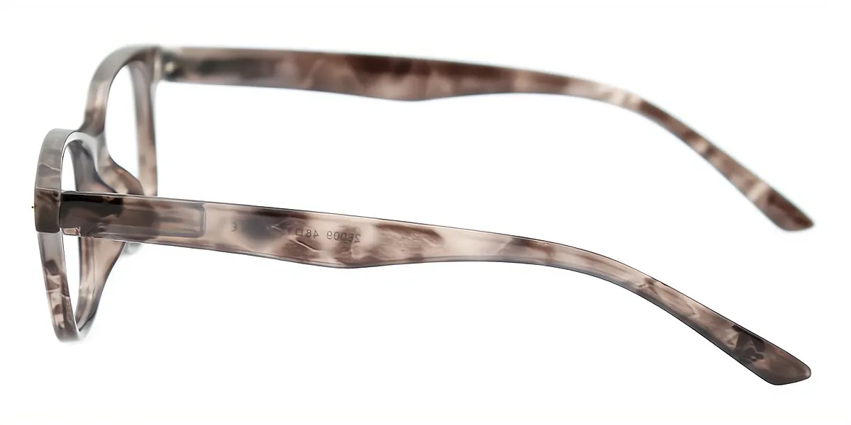 Gray Rectangle Retro TR90 Eyeglasses
