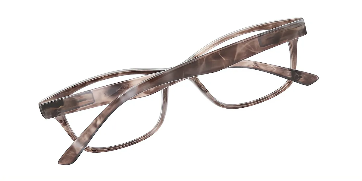 Gray Rectangle Retro TR90 Eyeglasses