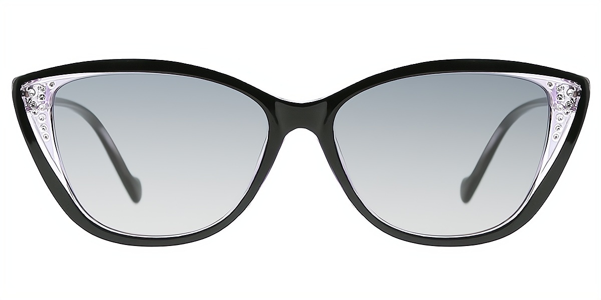 Black Purple Cat Eye Modish TR90 Eyeglasses