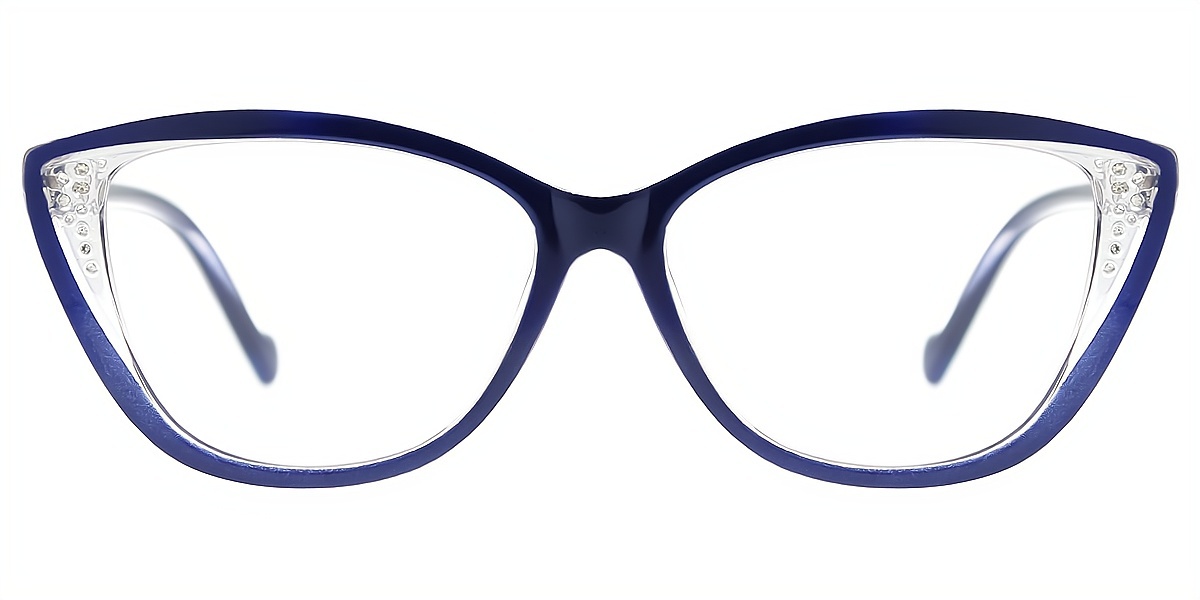 Blue Cat Eye Modish TR90 Eyeglasses