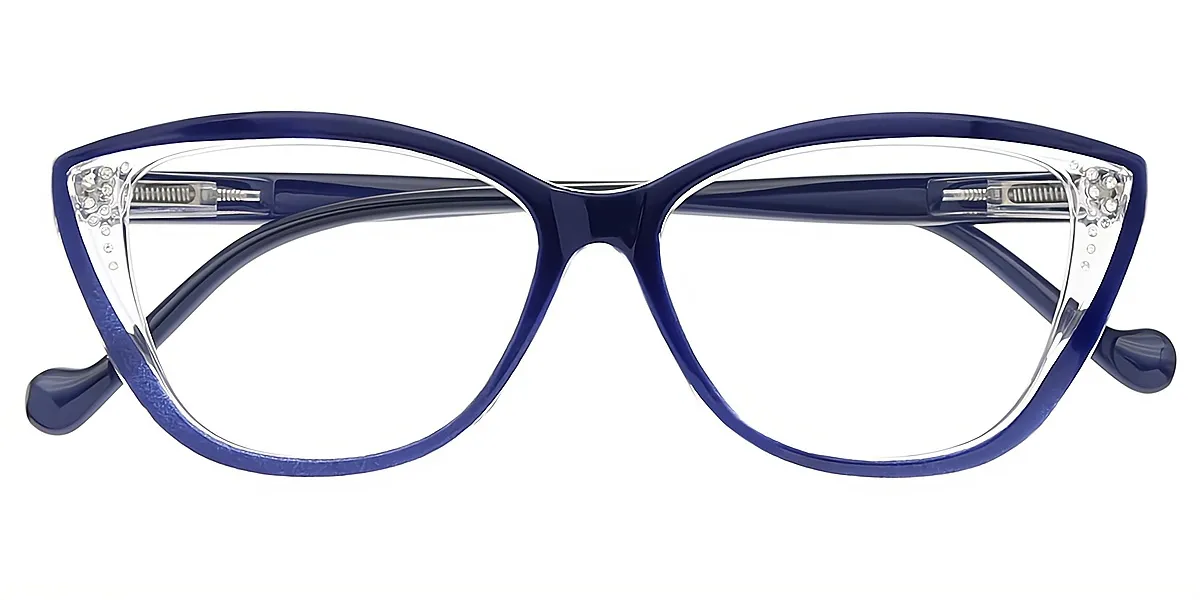 Blue Cat Eye Modish TR90 Eyeglasses