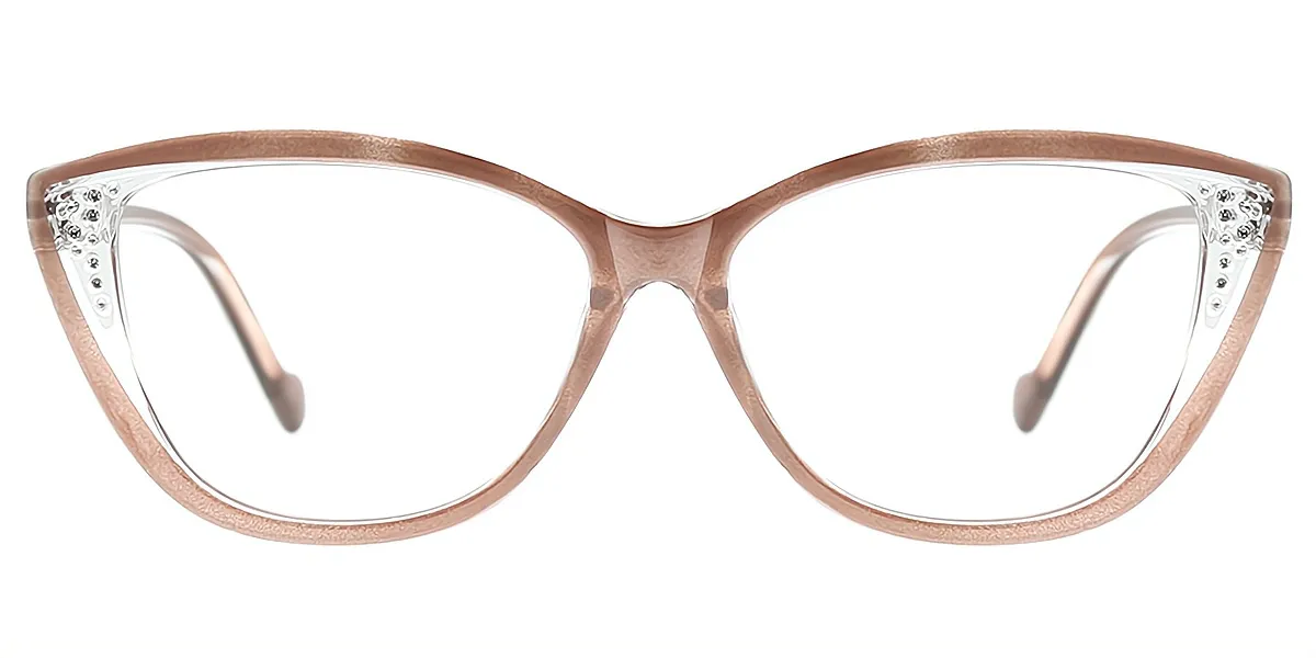 Brown Cat Eye Modish TR90 Eyeglasses