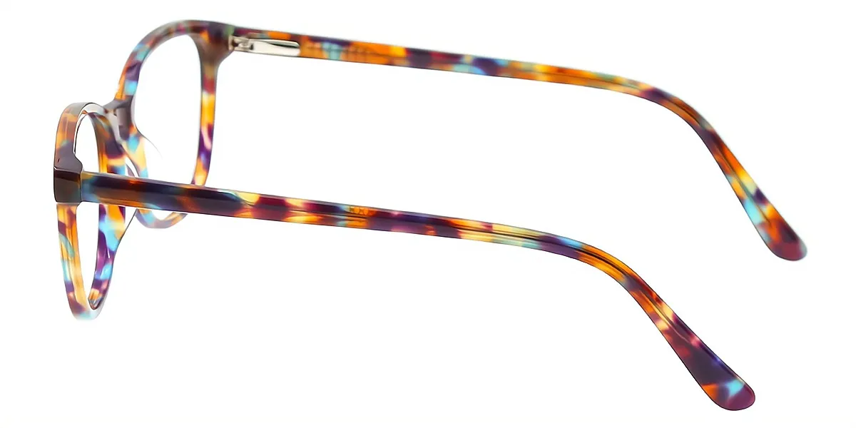 Multicolor Oval Ornate Acetate Eyeglasses
