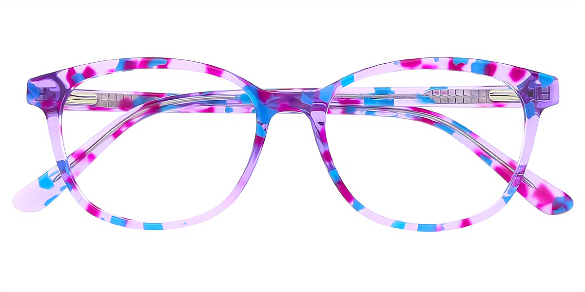 Purple Horn Ornate Acetate Eyeglasses