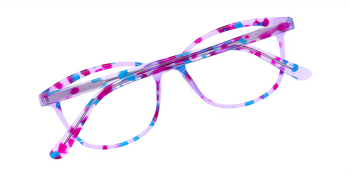 Purple Horn Ornate Acetate Eyeglasses