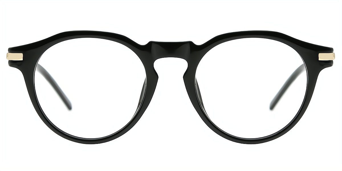 Black Oval Elegant TR90 Eyeglasses