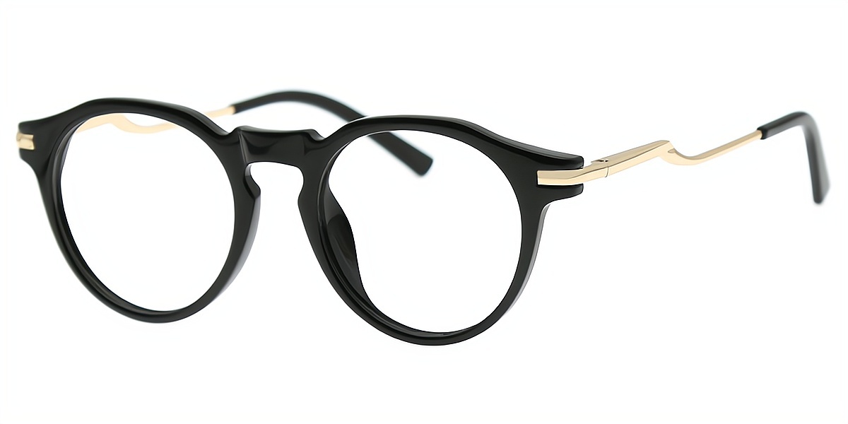 Black Oval Elegant TR90 Eyeglasses