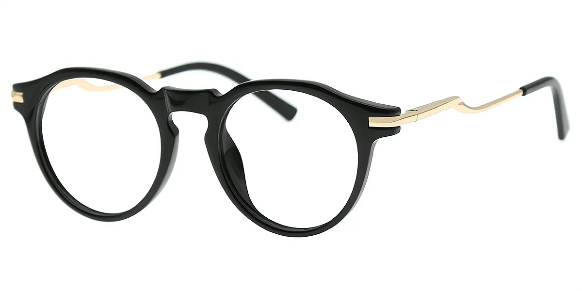 Black Oval Elegant TR90 Eyeglasses