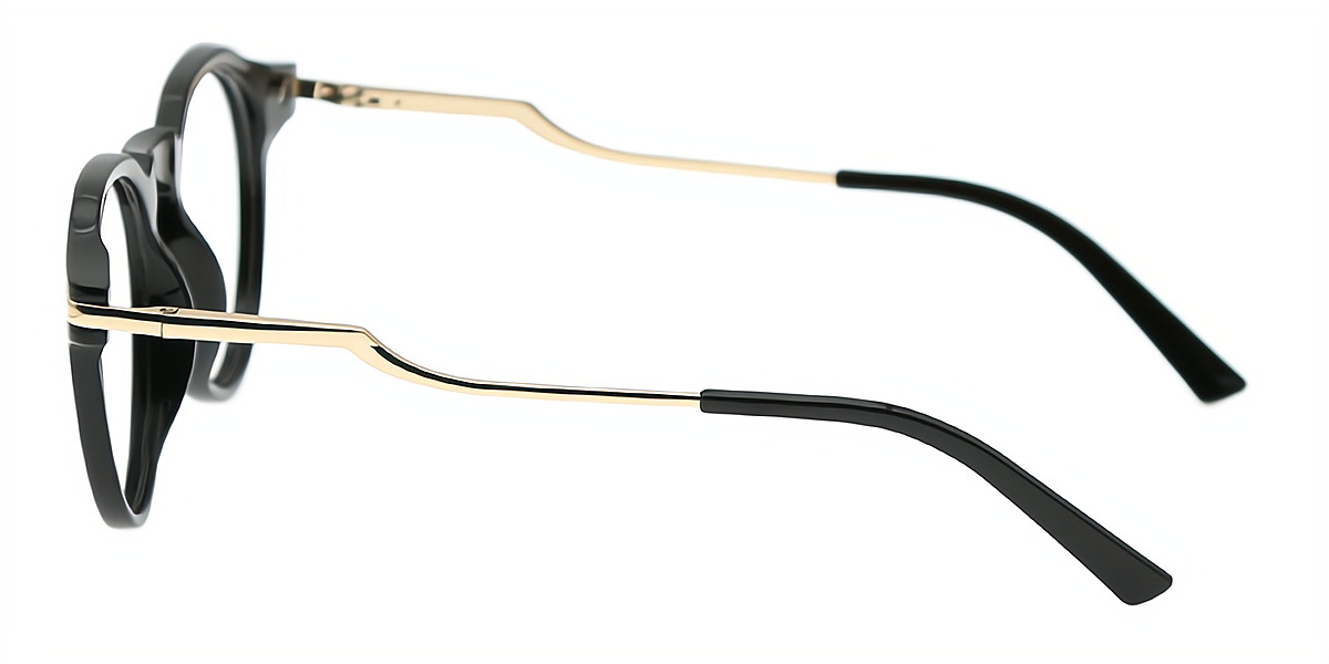 Black Oval Elegant TR90 Eyeglasses