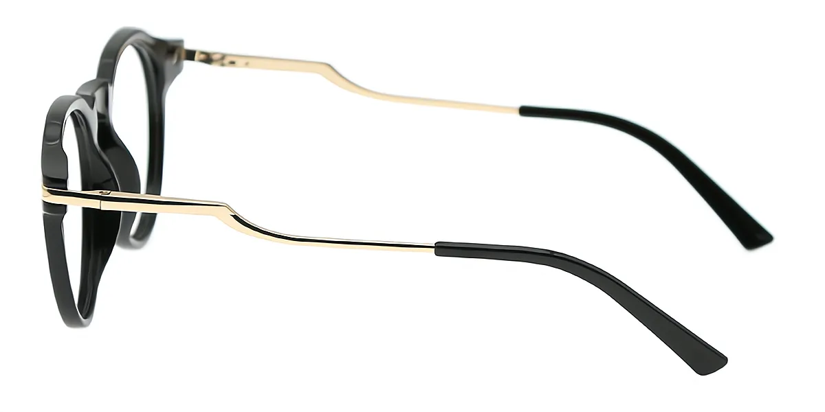 Black Oval Elegant TR90 Eyeglasses