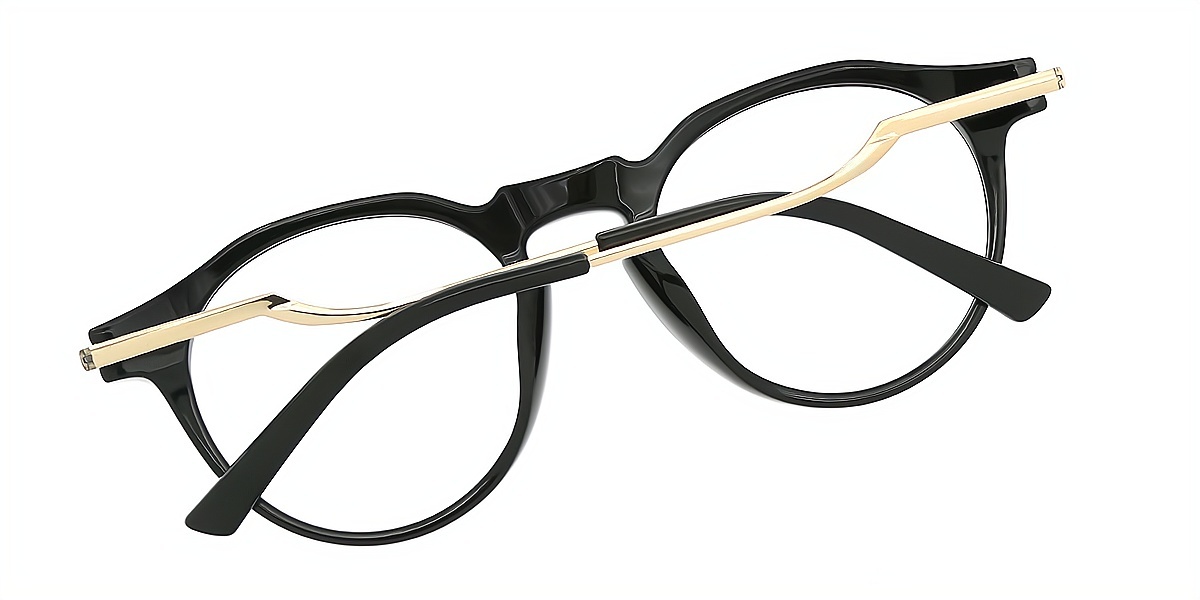 Black Oval Elegant TR90 Eyeglasses