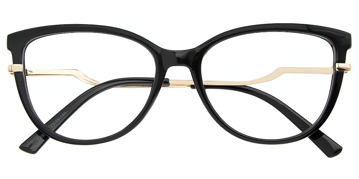 Black Cat Eye Modish TR90 Eyeglasses
