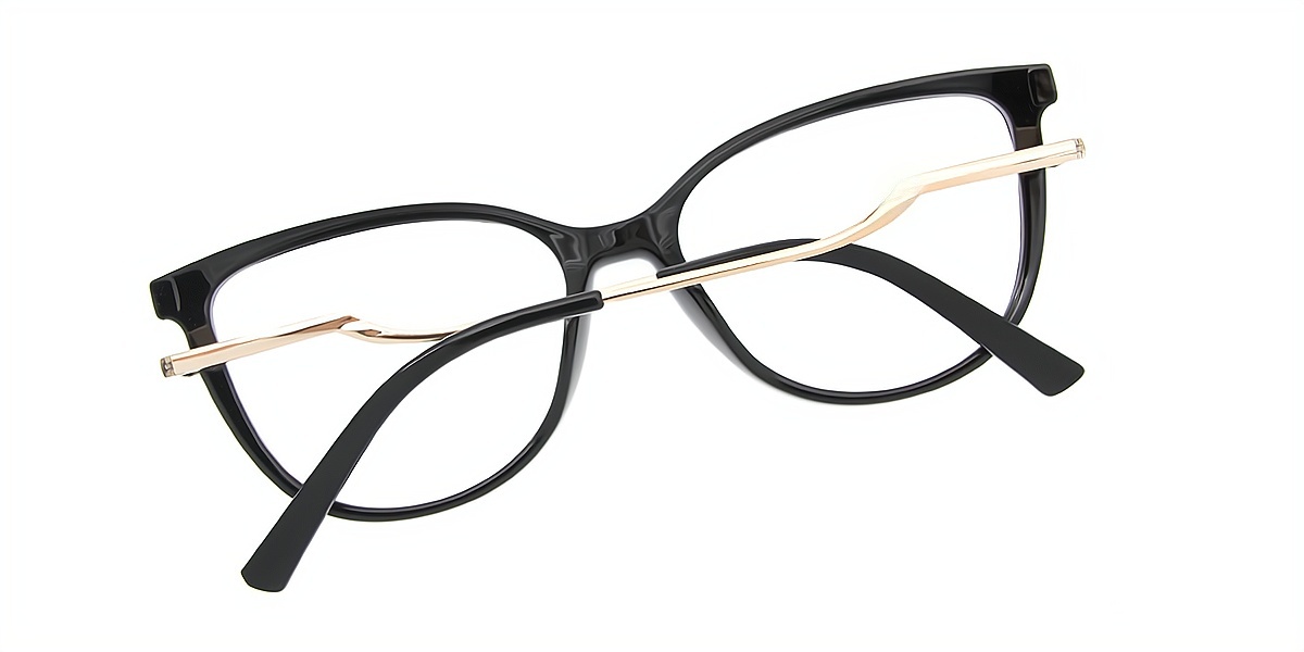 Black Cat Eye Modish TR90 Eyeglasses