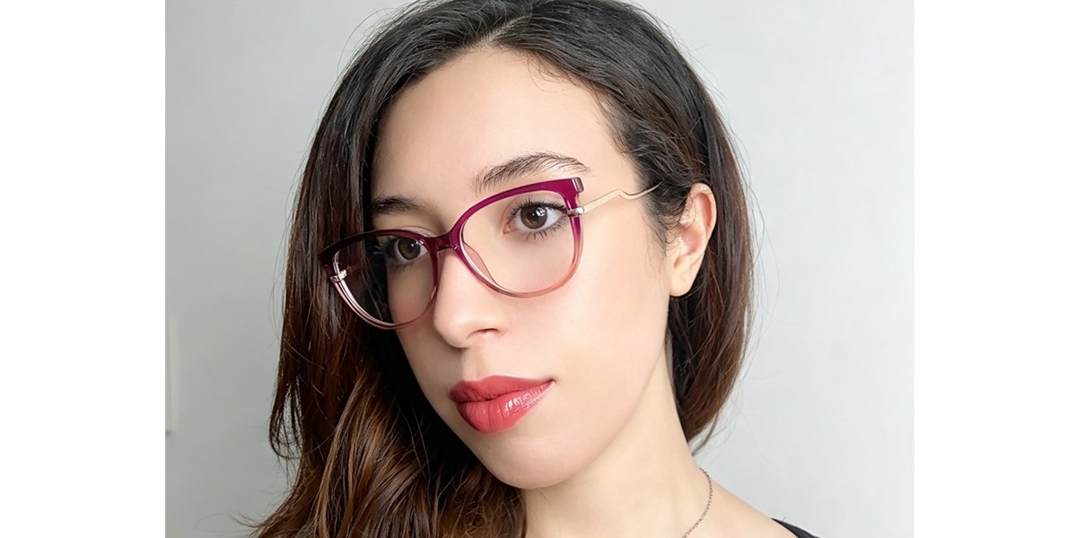 Purple Cat Eye Modish TR90 Eyeglasses