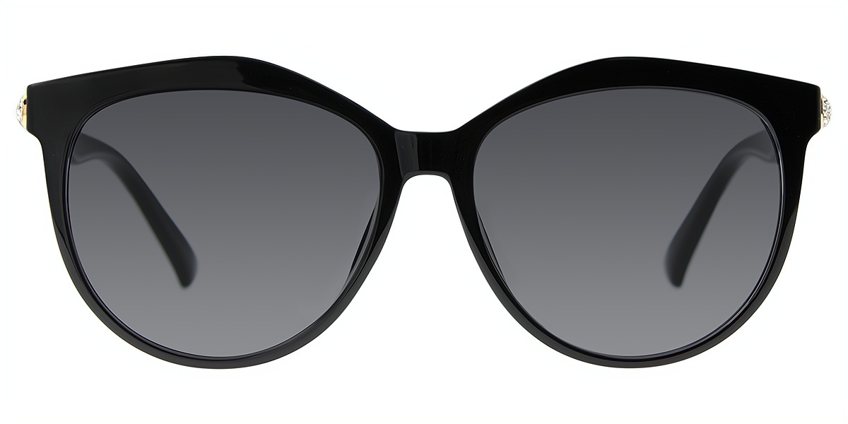 Black Cat Eye Modish Mixed Materials Eyeglasses