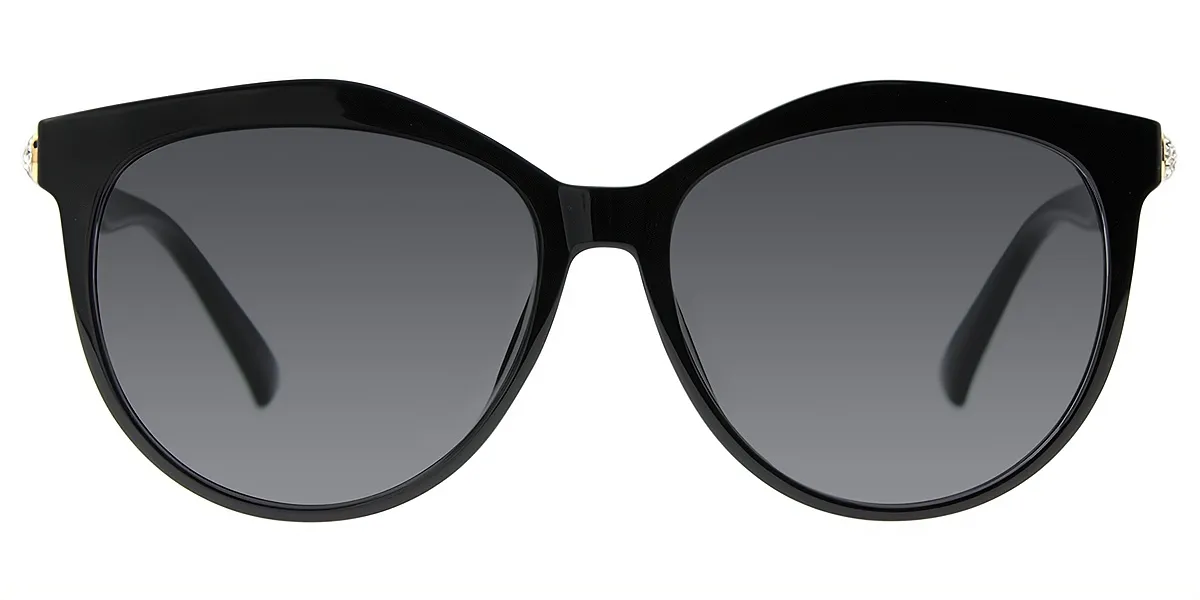 Black Cat Eye Modish Mixed Materials Eyeglasses