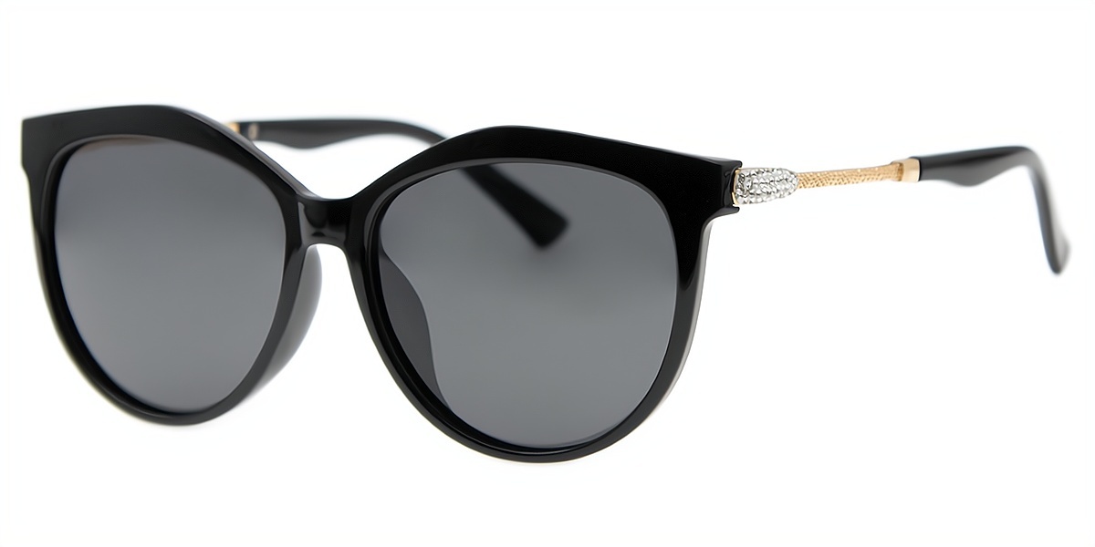 Black Cat Eye Modish Mixed Materials Eyeglasses