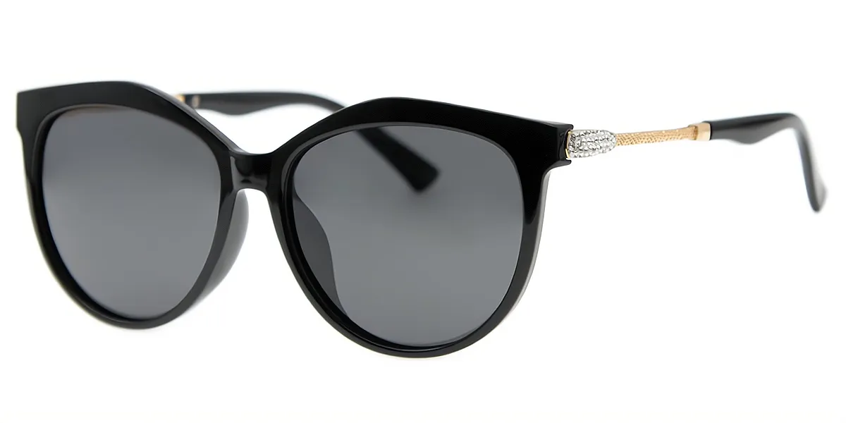 Black Cat Eye Modish Mixed Materials Eyeglasses
