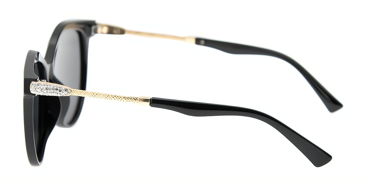 Black Cat Eye Modish Mixed Materials Eyeglasses