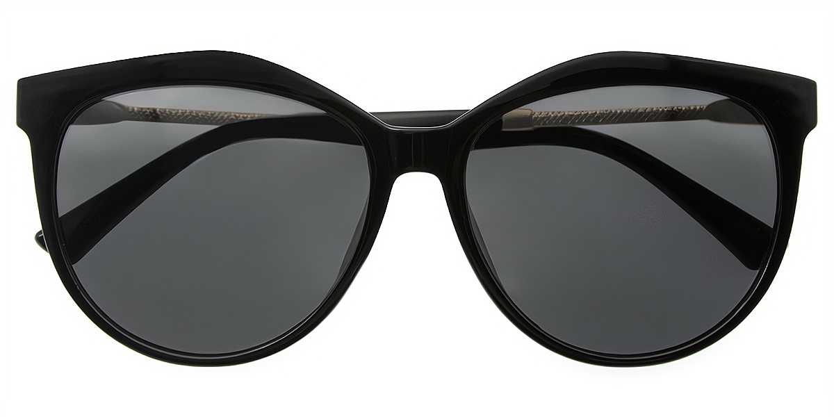 Black Cat Eye Modish Mixed Materials Eyeglasses