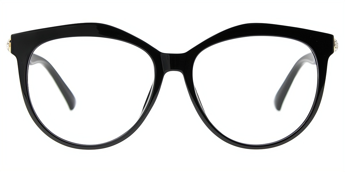 Black Cat Eye Modish Mixed Materials Eyeglasses