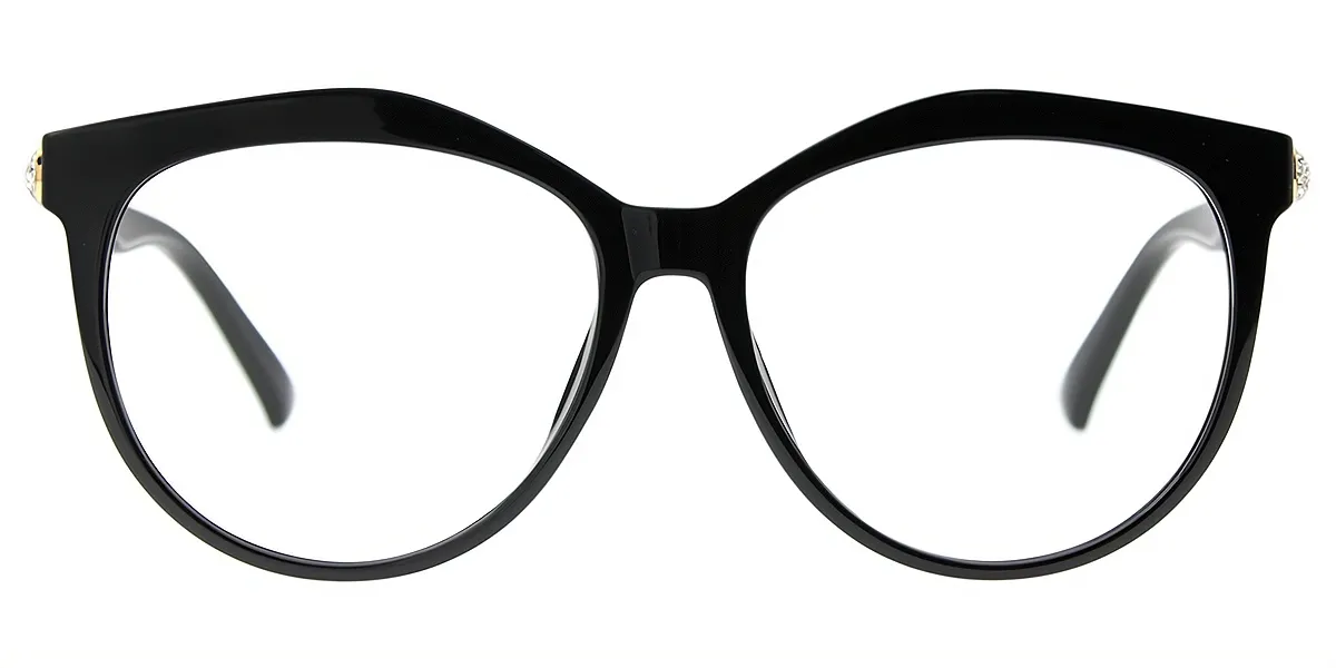 Black Cat Eye Modish Mixed Materials Eyeglasses