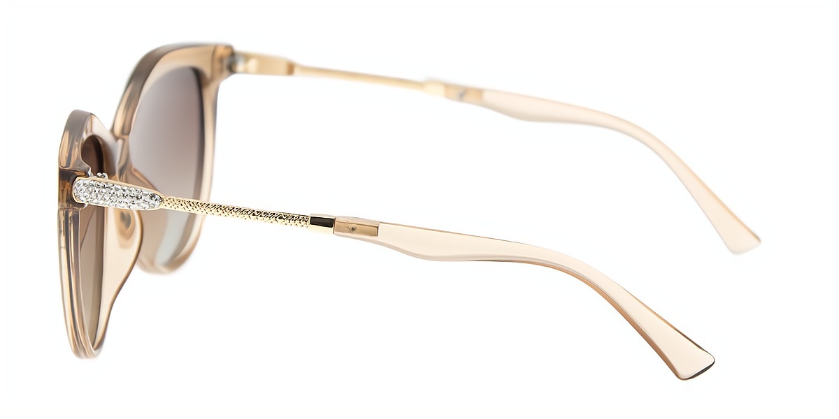 Brown Cat Eye Modish Mixed Materials Eyeglasses