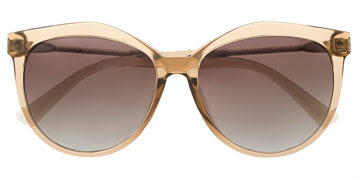 Brown Cat Eye Modish Mixed Materials Eyeglasses