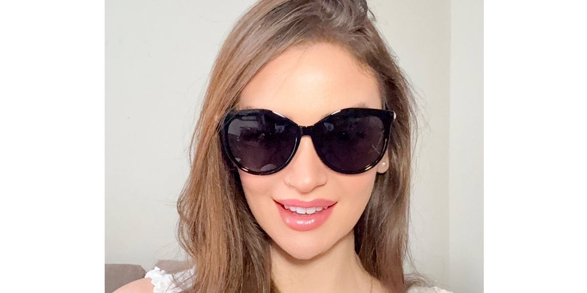 Black Cat Eye Modish Mixed Materials Eyeglasses