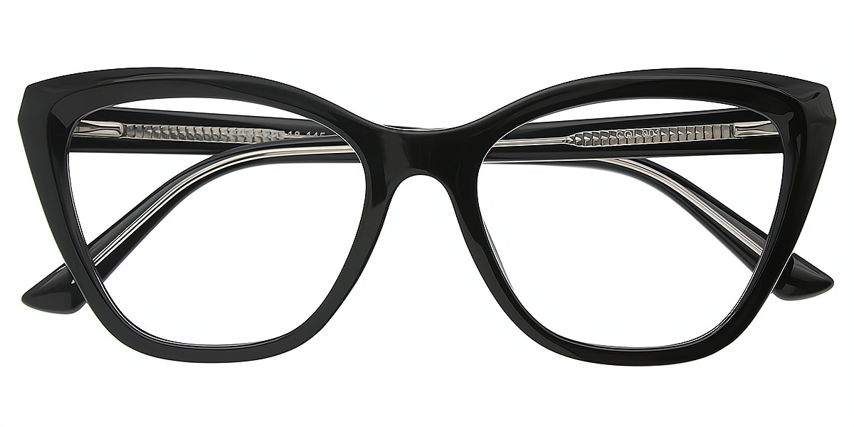 Black Cat Eye Oversized TR90 Eyeglasses