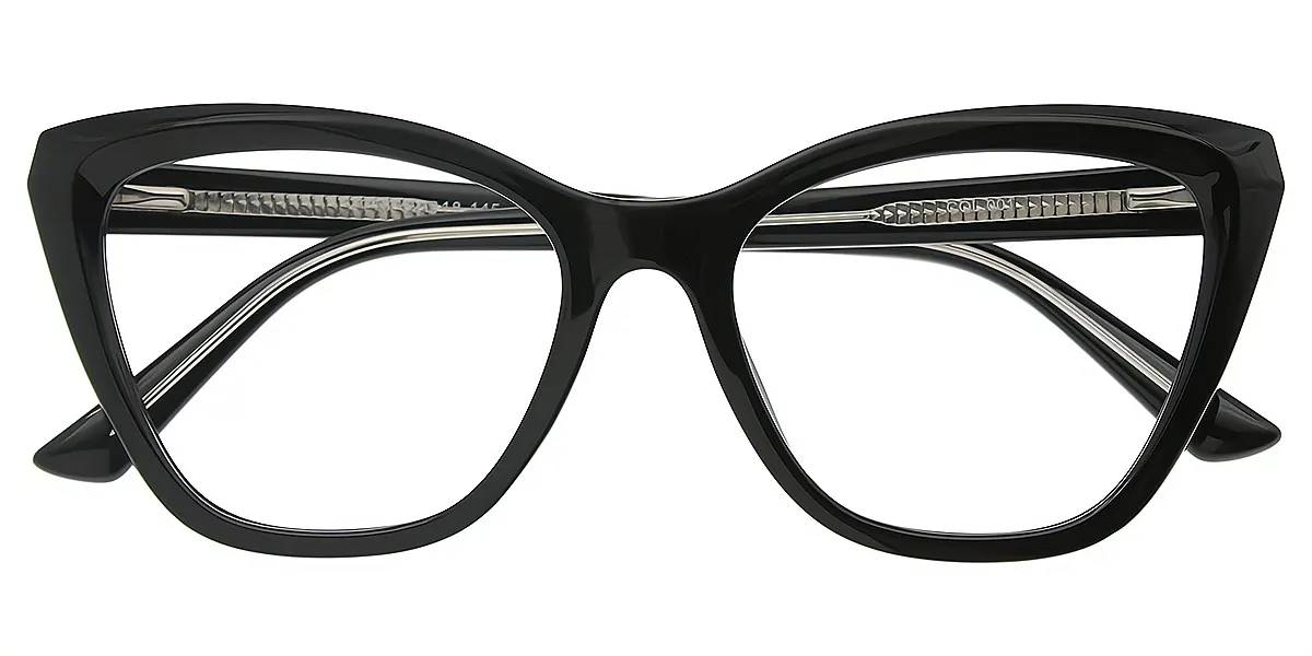 Black Cat Eye Oversized TR90 Eyeglasses