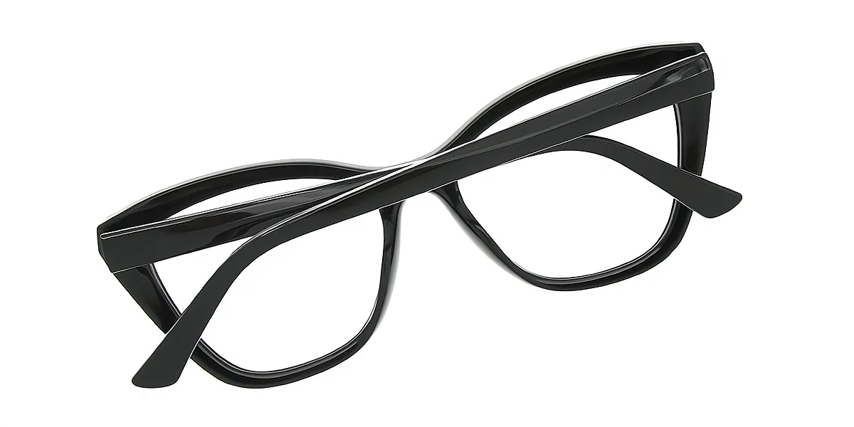 Black Cat Eye Oversized TR90 Eyeglasses