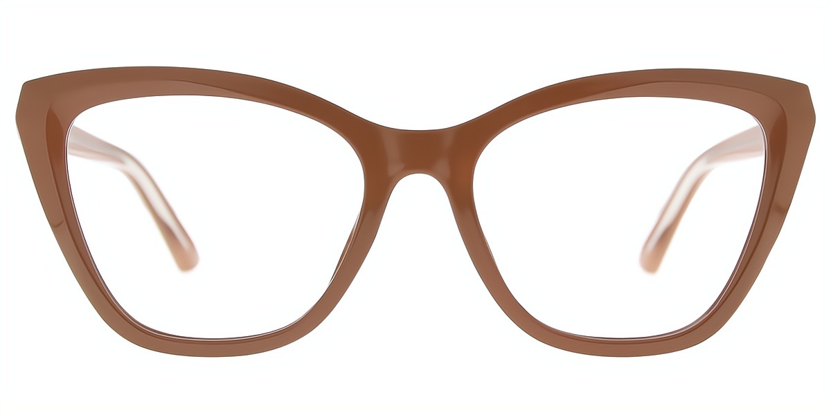 Brown Cat Eye Oversized TR90 Eyeglasses