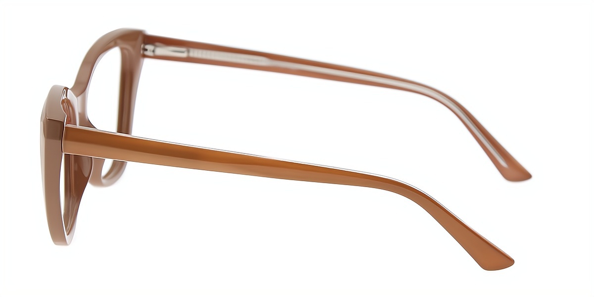 Brown Cat Eye Oversized TR90 Eyeglasses
