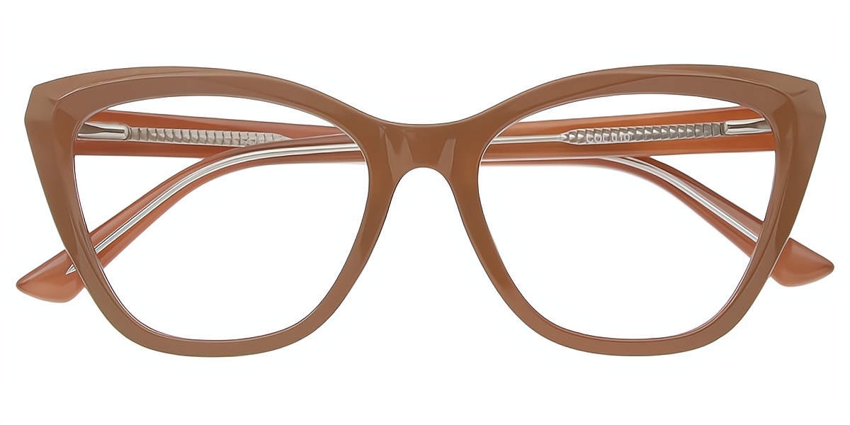 Brown Cat Eye Oversized TR90 Eyeglasses