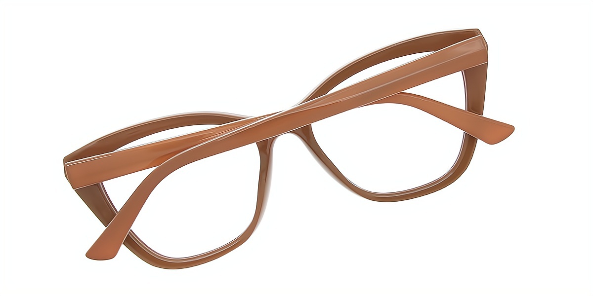 Brown Cat Eye Oversized TR90 Eyeglasses