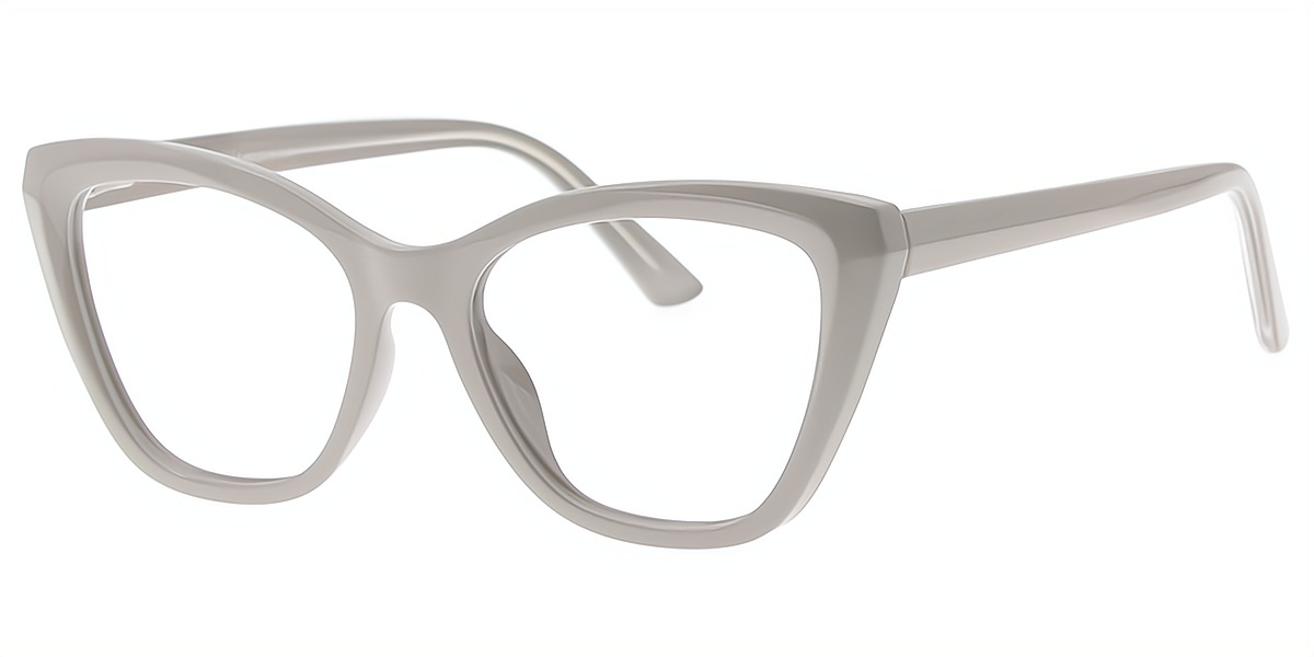 Gray Cat Eye Oversized TR90 Eyeglasses
